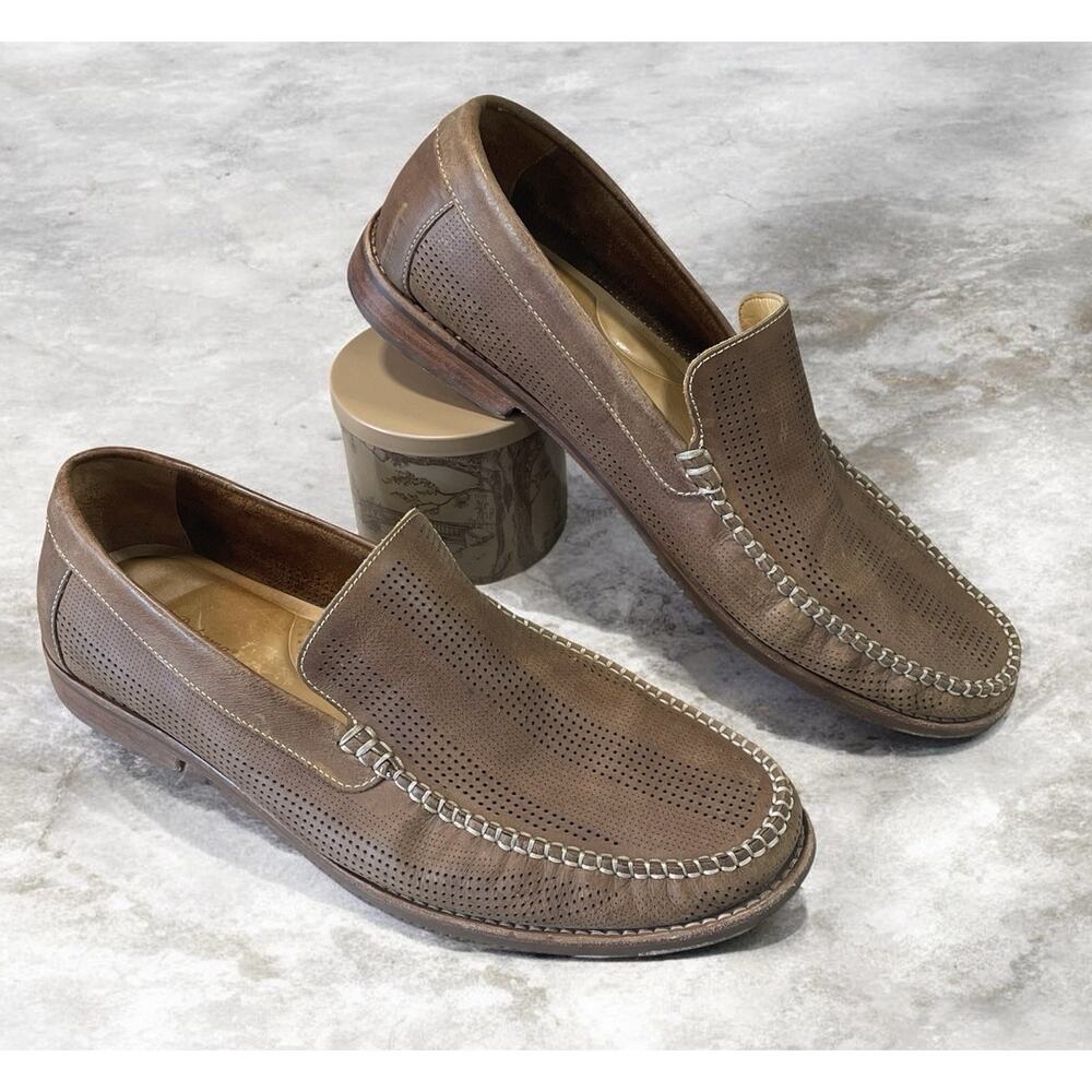 Tommy Bahama Felton Loafer Nubuck Perforated Leather Casual Shoes Men’s Size 13M